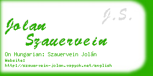 jolan szauervein business card